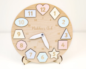 Personalized Wooden Name Clock
