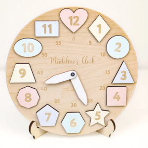 Personalized Wooden Name Clock