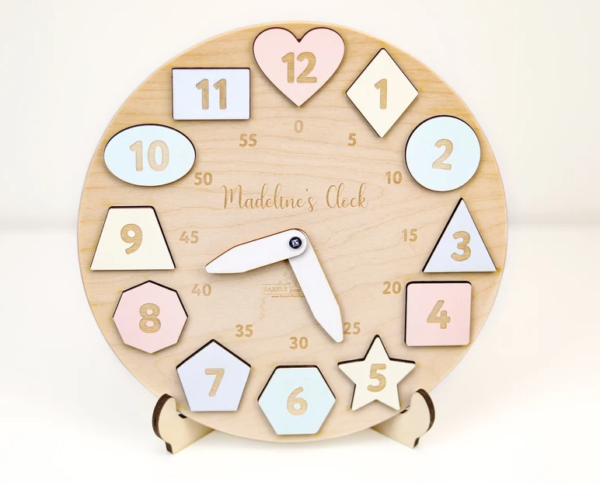 Personalized Wooden Name Clock